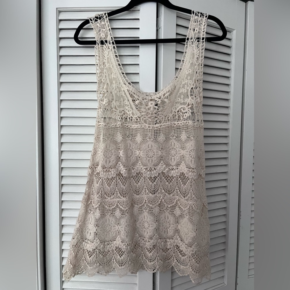 Laffaire lace tunic top. Unlined. Excellent condition.